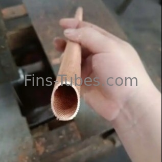 comprare DELLOK tubo di rame, bobina dell'evaporatore a pinne di alluminio raffreddata ad aria o tubo a pinne basse di rame estruso online manufacture